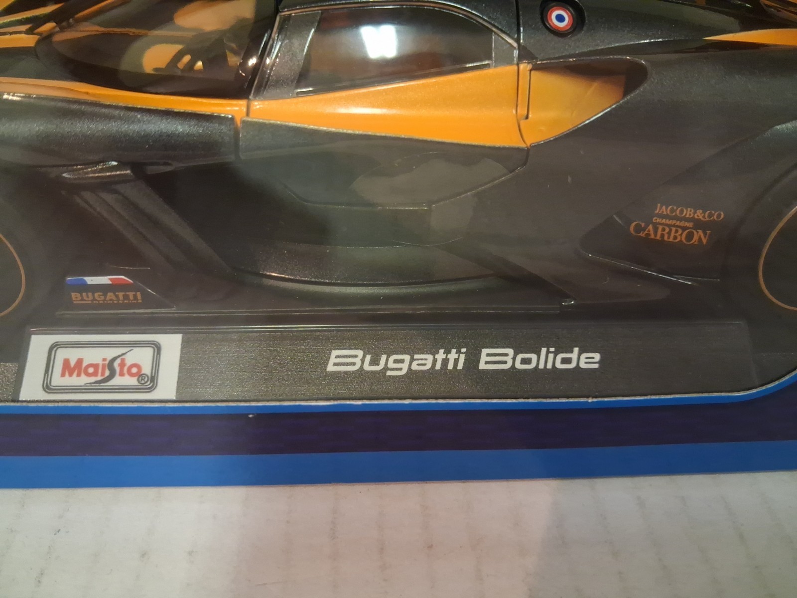 BUGATTI BOLIDE Masito 1:18 SCALE DIECAST RACE CAR EXCLUSIVE STYLE Orange / Gray