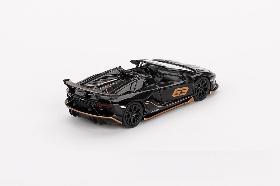 Mini GT 1:64 Lamborghini Aventador SVJ 63 Roadster Nero Aldebaran MGT00803-2I