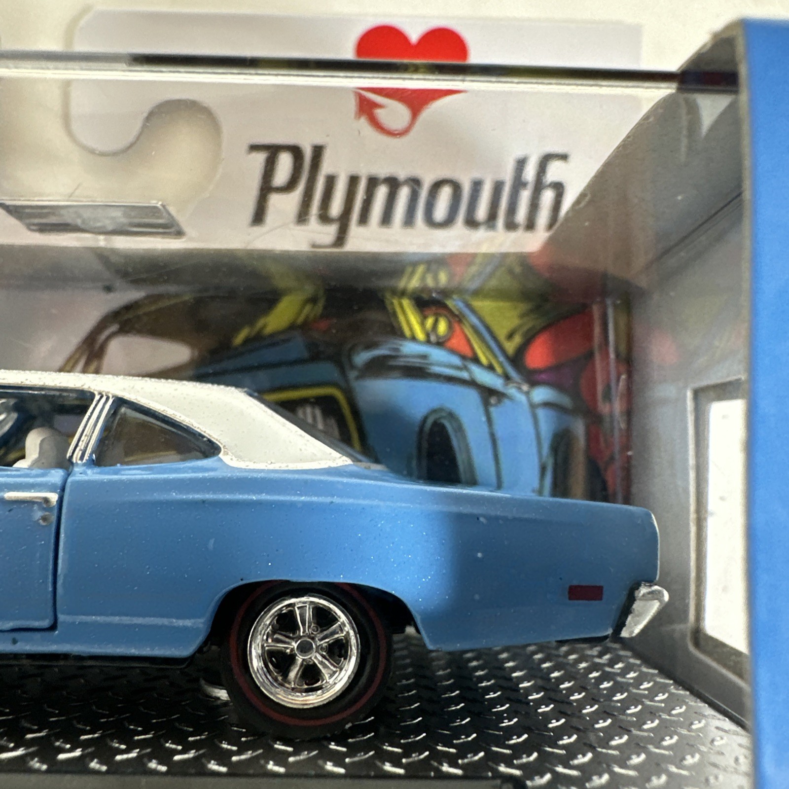 1969 Plymouth Road Runner HEMI Blue/White M2 Machines R92 25-49 New in Package