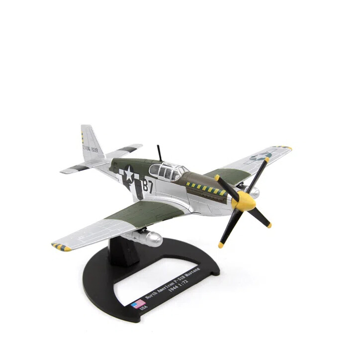 1:72 Alloy Diecast Military Model United Kingdom P-51 Mustang Fighter Aircraft