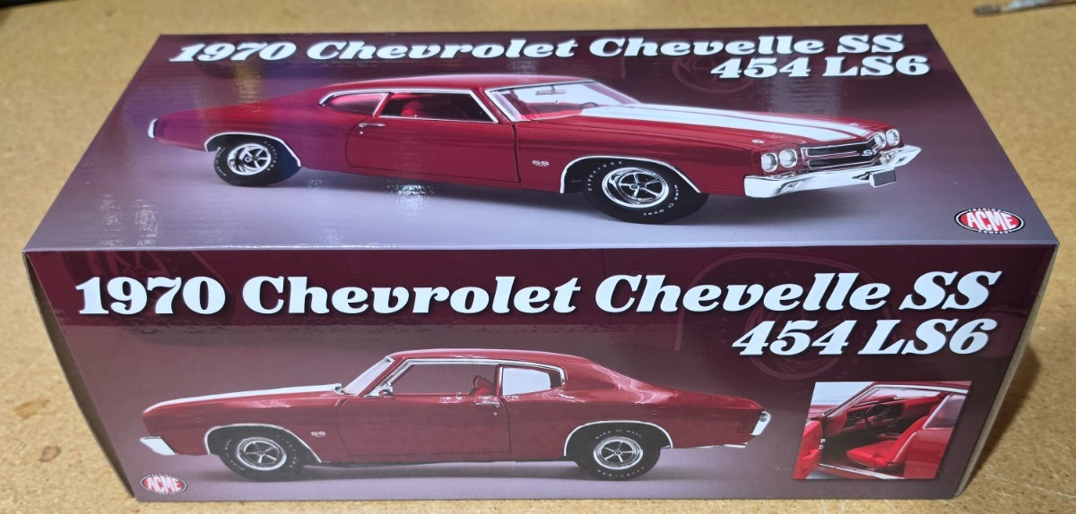 ACME 1/18 1970 CHEVROLET CHEVELLE SS 454 LS6 RED A1805530 1 OF 454 LIMITED