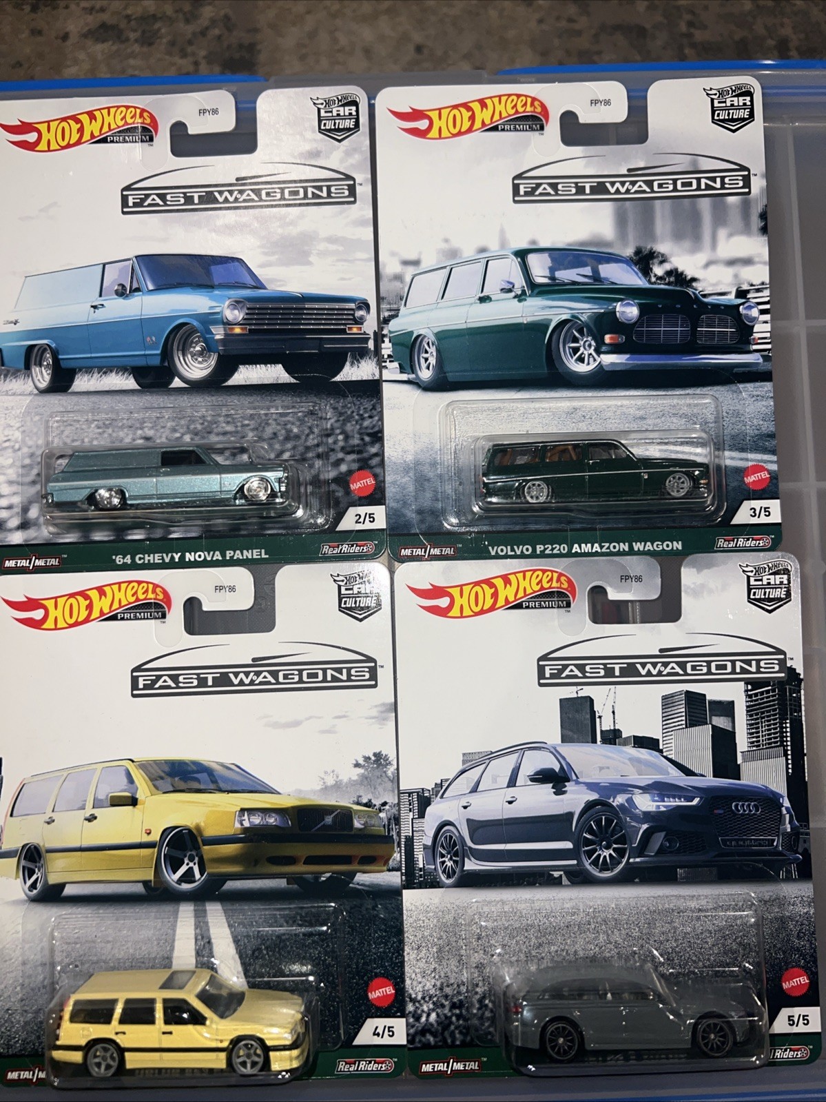 Hotwheels Premium Car Culture Fast Wagons FPY86 Set Of 4 Only See Pictures!!