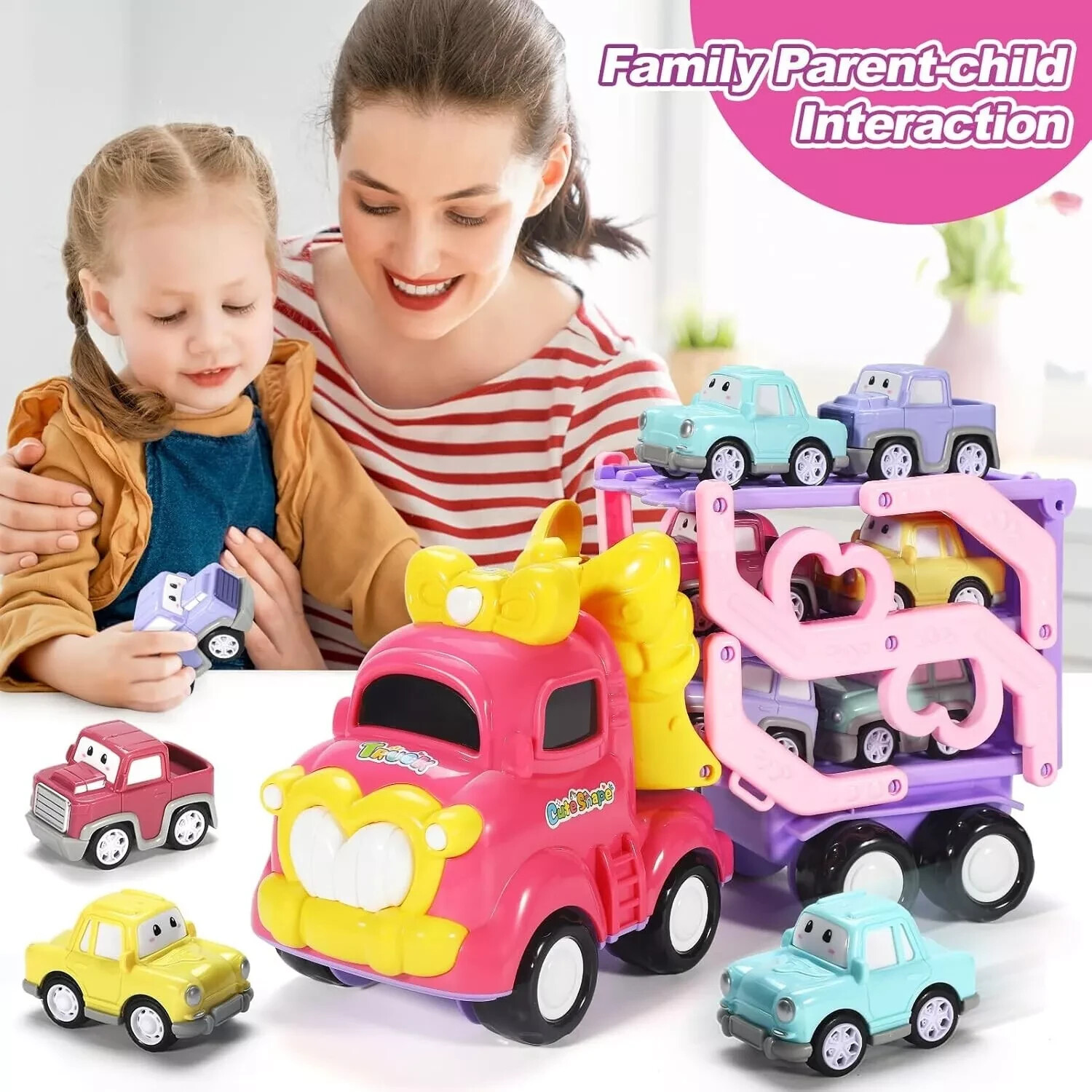 Toddler Truck Kids Car Toy Vehicle with Light & Sound for 3+ Girls, XMAS Gift UK