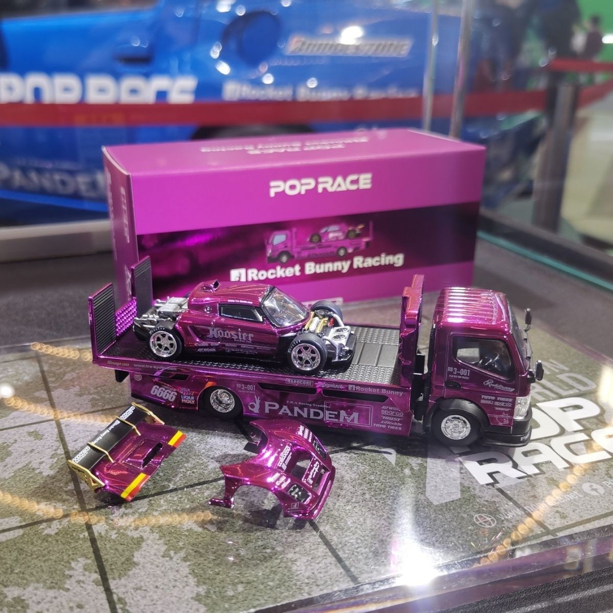 XCartoys Pop Race 1/64 Pandem Lotus Elise Set Beijing Exclusive Purple Chrome