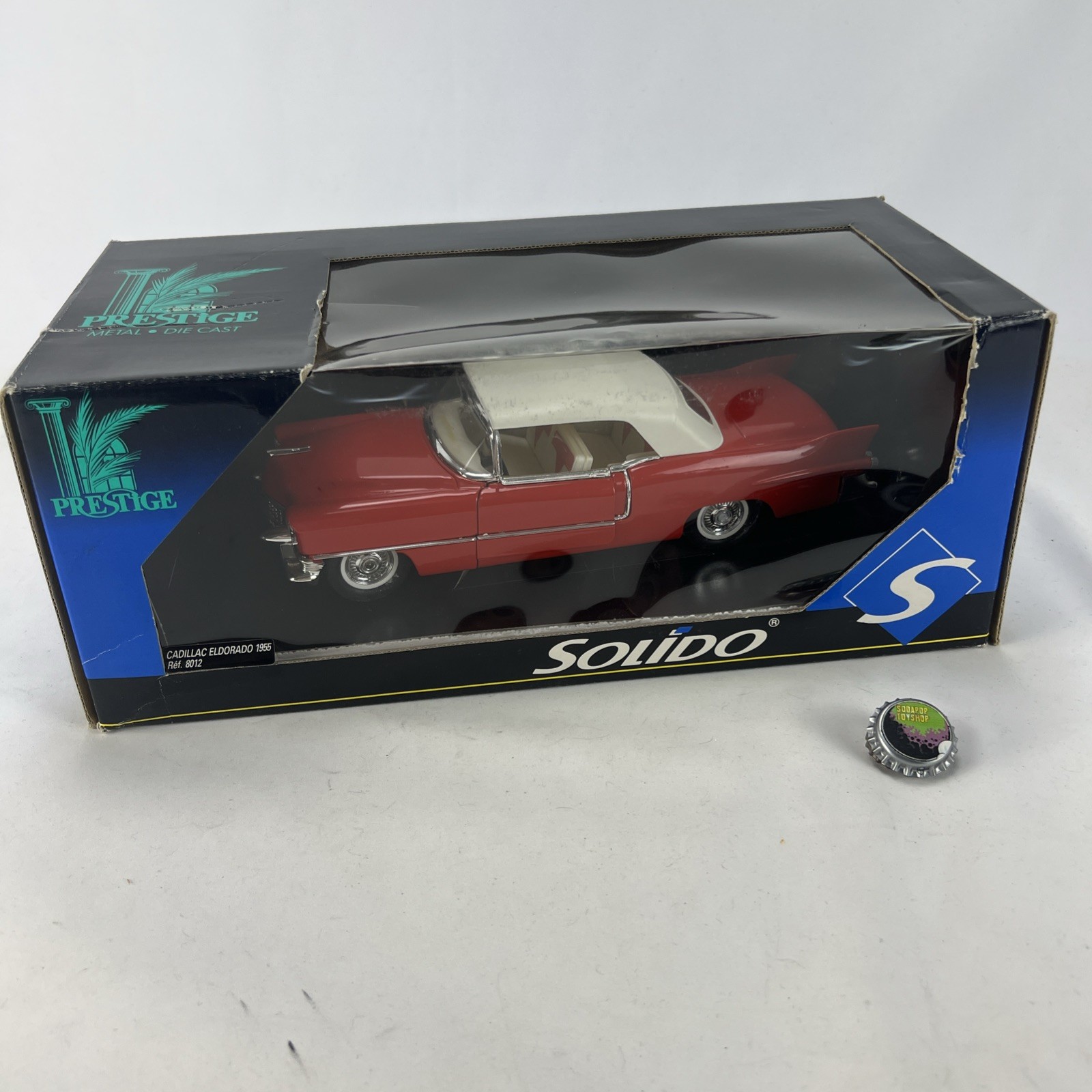 Cadillac Eldorado 1955 1:18 Die Cast Prestige Solido France Red Removable Top
