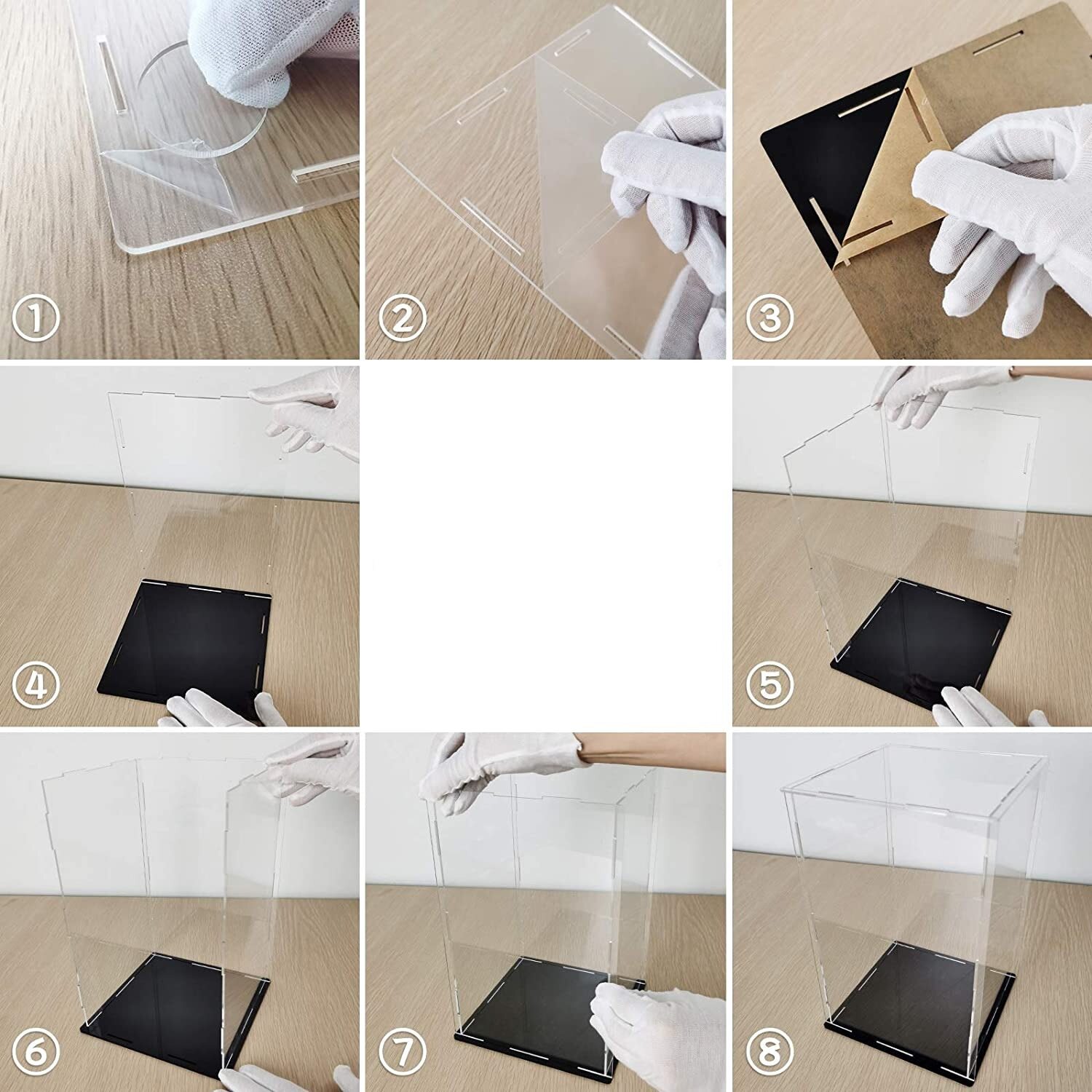Clear Acrylic Display Case Dustproof Showcase for Action Figure/Toy/collection