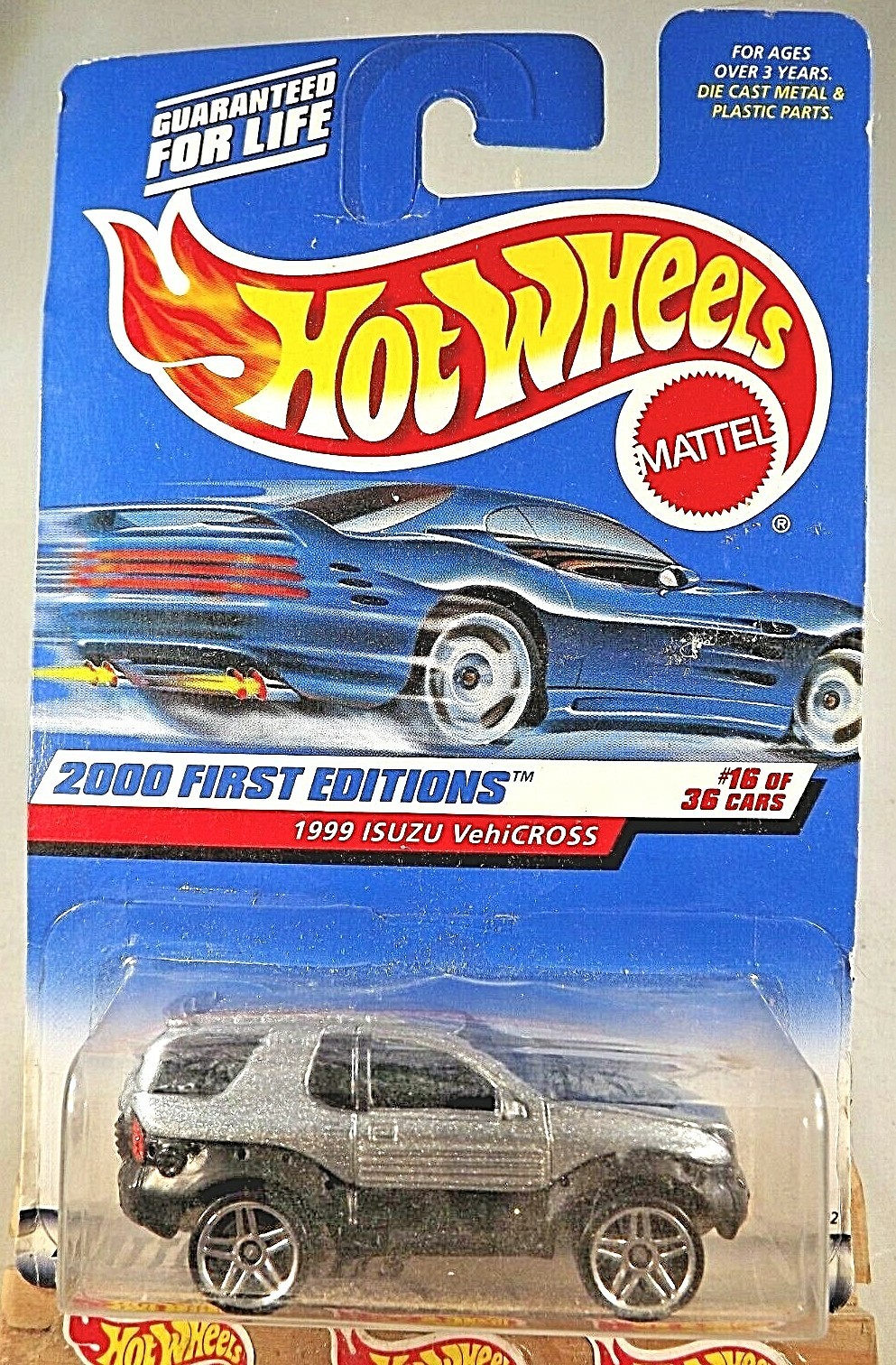 2000 Hot Wheels #76 First Editions 16/36 1999 ISUZU VEHICROSS Silver-Black w/Pr5