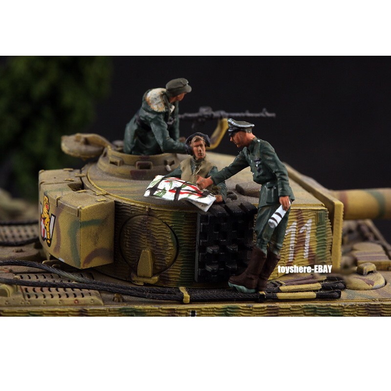 1/72 TANK 1:72 WW2 German 3pcs trooper Soldier toy battlefield diorama in stock