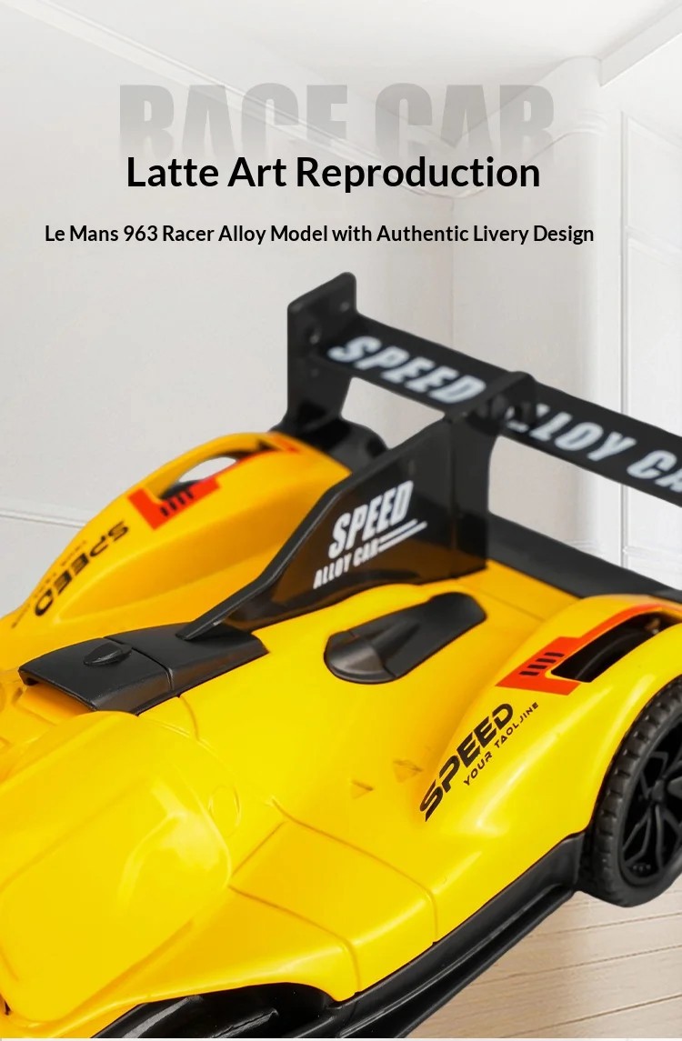 1:32 Porsche 963 alloy racing car model simulation sound and light suitable