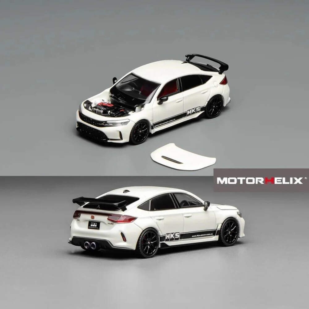 Motorhelix 1/64 Honda Civic Type R (FL5) HKS Championship White