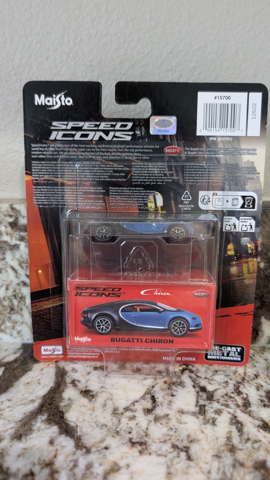 Maisto Speed Icons Bugatti Chiron 1:64 Diecast Limited Edition Car