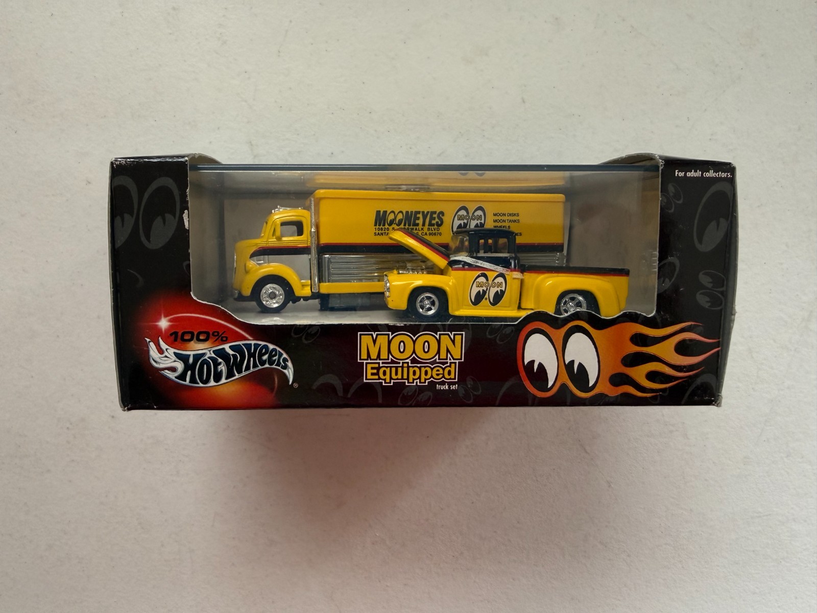 100% Hot Wheels Collectible Hot Rod Series Moon Equipped MoonEyes Truck Set BR5