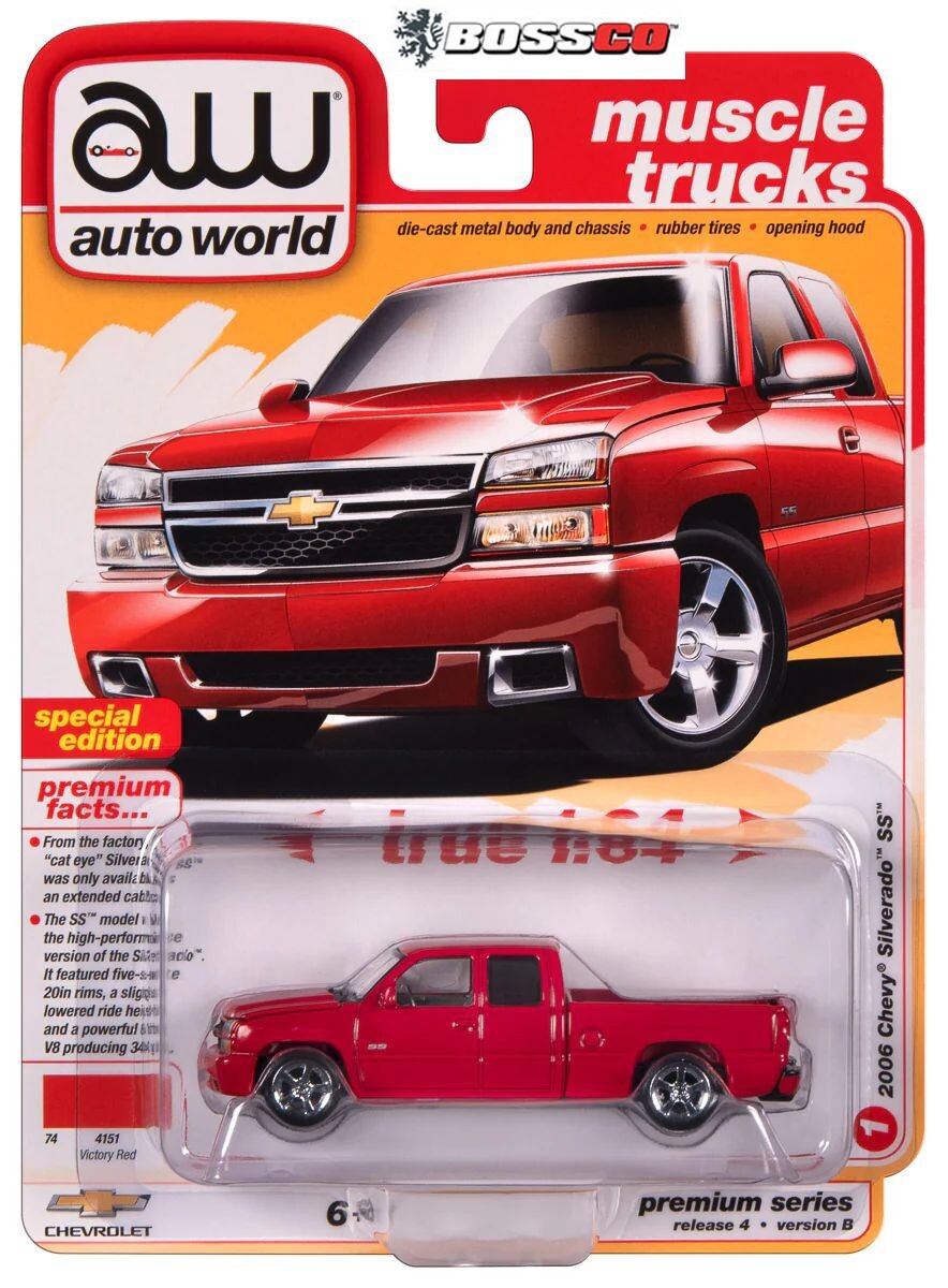 Auto World 1/64 2006 Chevy Silverado SS Victory Red