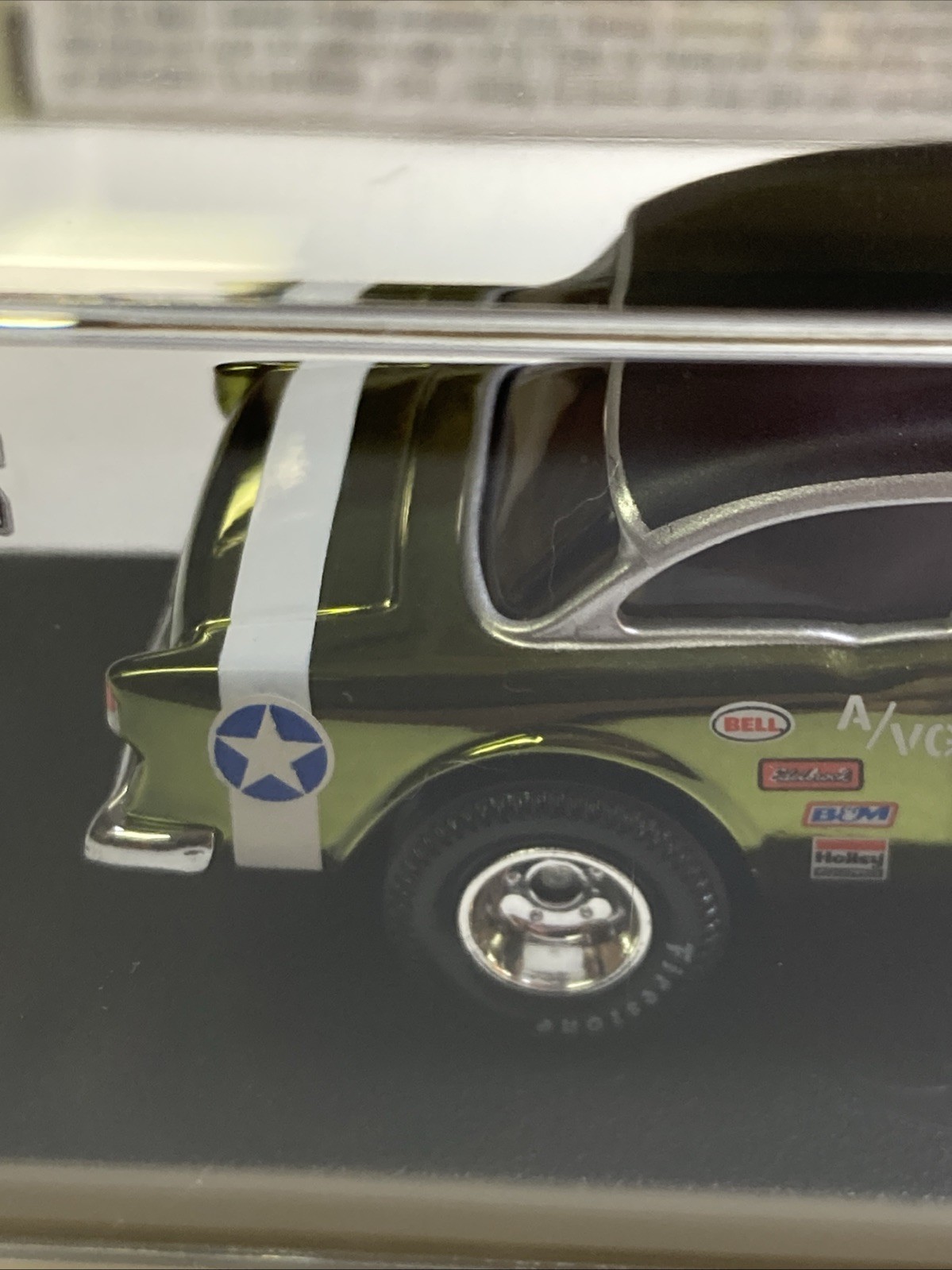 HOT WHEELS 2019 RLC REDLINE CLUB ’55 CHEVY BEL AIR GASSER FLYING TIGER OLIVE