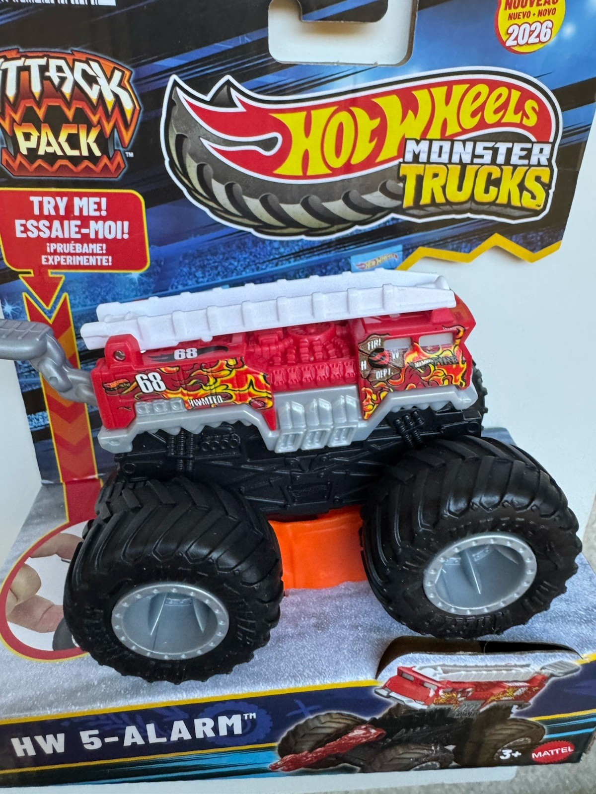 Hot Wheels Monster Trucks Attack Pack HW 5-Alarm 2026 Fire Truck New