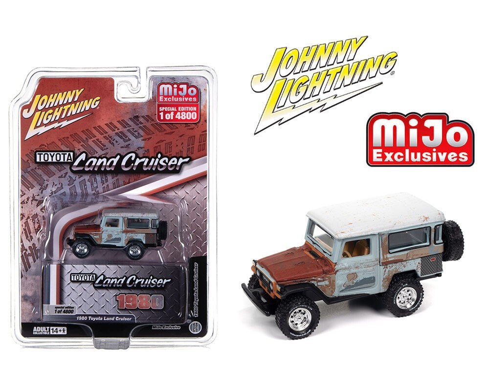 Johnny Lightning 1:64 1980 Toyota land Cruiser Weathered Patina Diecast JLCP7463