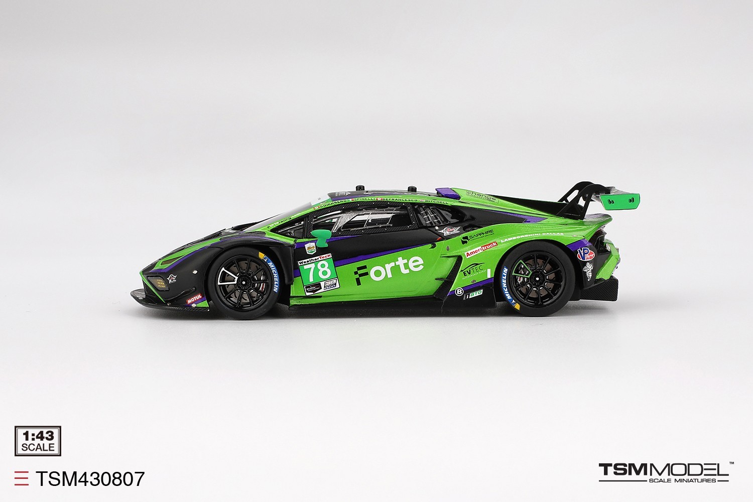 TSM-Model 1:43 Lamborghini Huracán GT3 EVO2 #78 Forte Racing 2024 IMSA Daytona