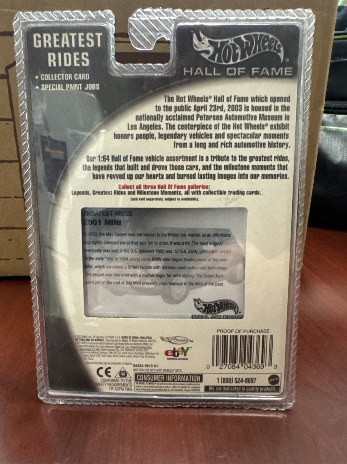 Hotwheels 2001 Mini Cooper Hall Of Fame