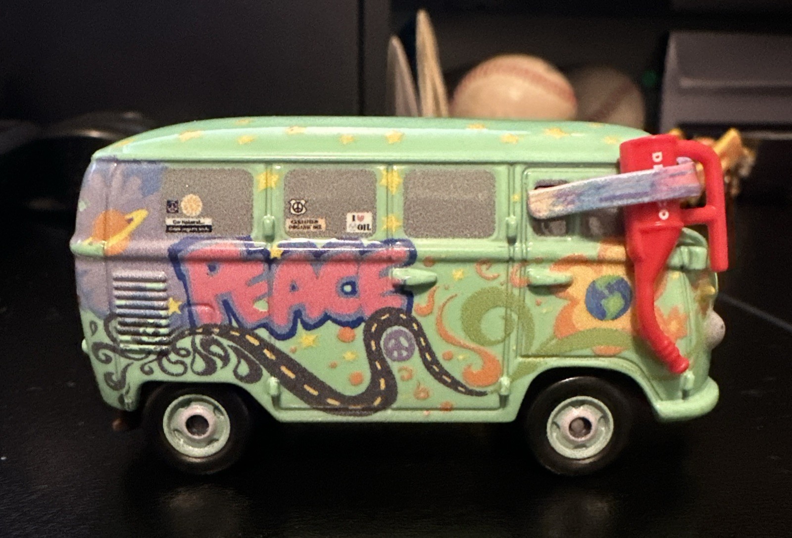 Pixar Cars Diecast Fillmore Rare With Headband Gas Cans Great Condition Disney