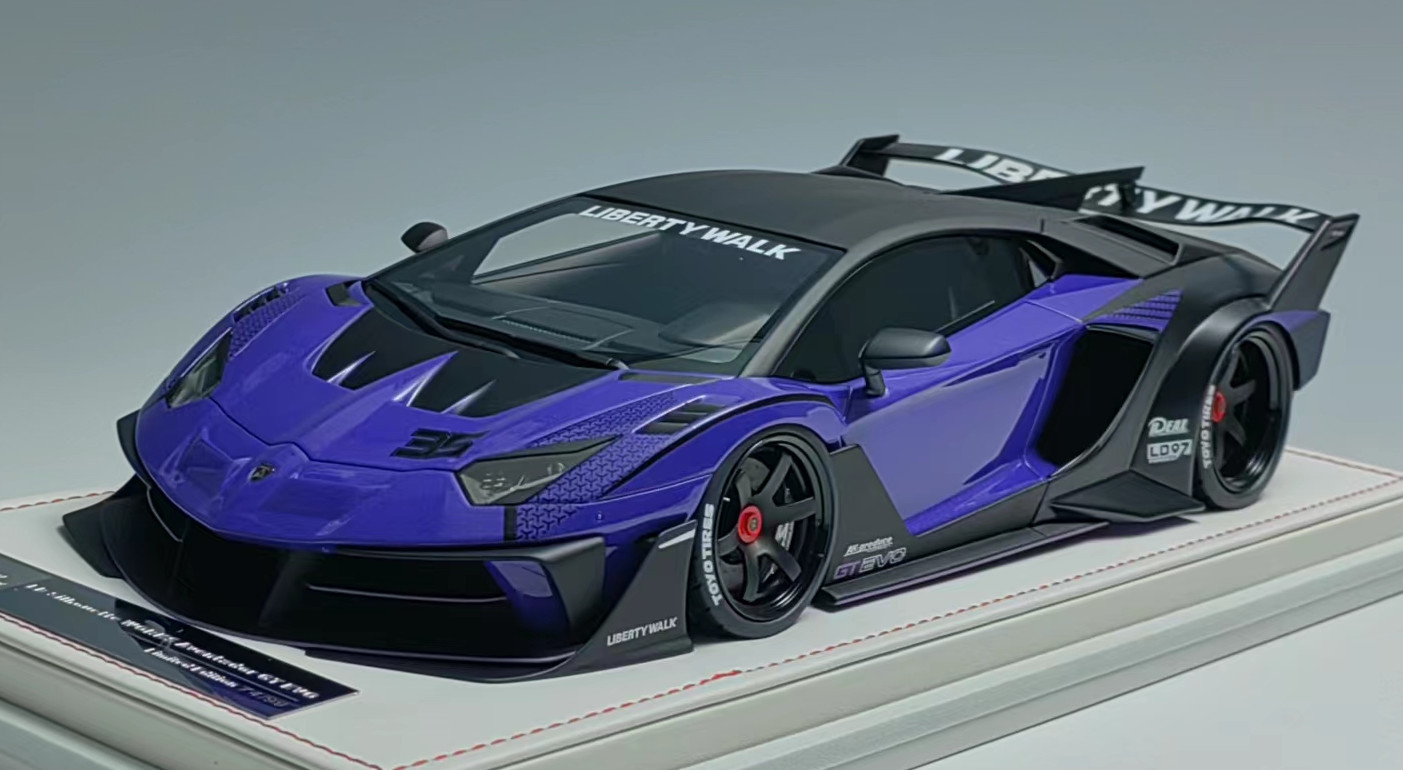 1/18 Ivy Models Lamborghini Aventador GT EVO Liberty walk Gloss Purple Leather