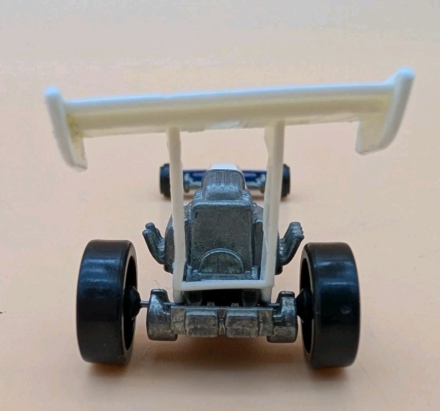 Hot Wheels Blue Race Team Dragster 1T/F w/5 Spoke Wheels Blue 1992 Malaysia
