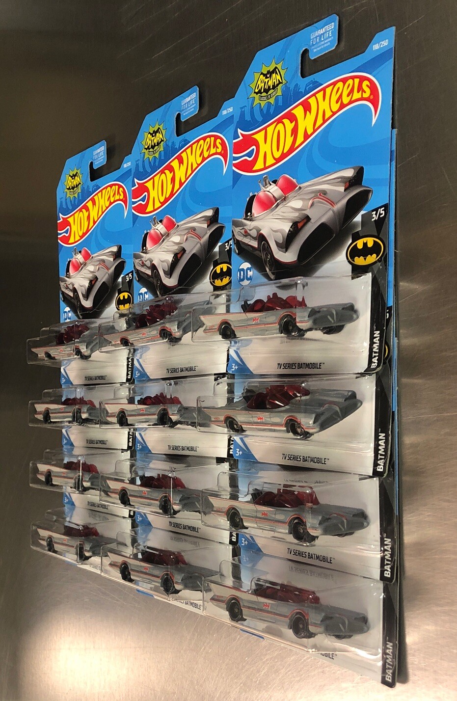 HOT WHEELS CLASSIC TV SERIES BATMOBILE ( LOT OF 12 ) BATMAN DC COMICS GRAY PAINT