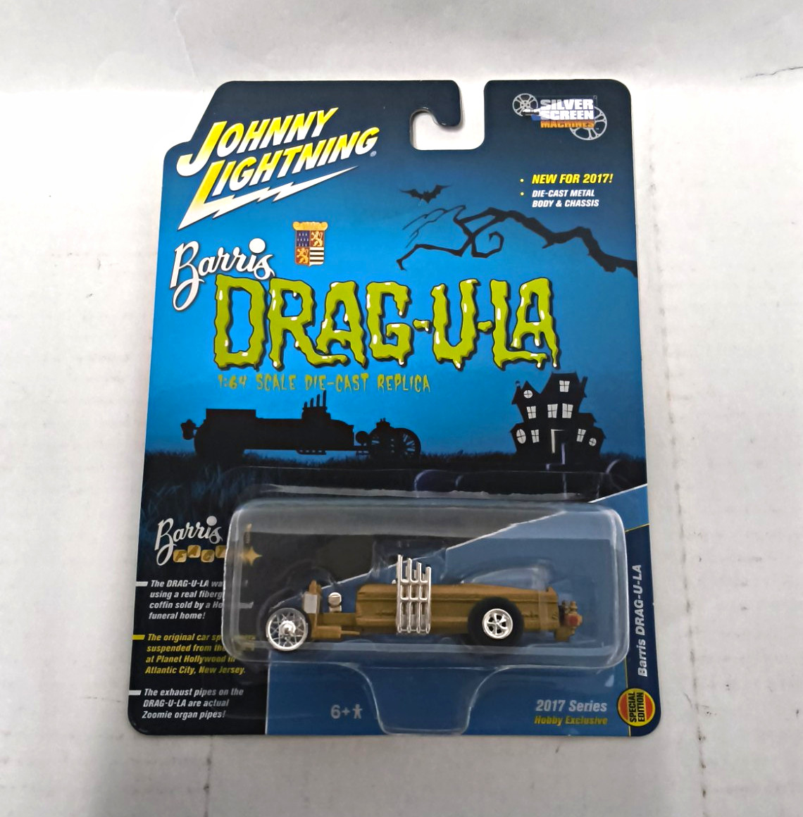 Johnny Lightning Barris Drag-U-La 1966 Ford 1:64 Silver Screen Gold Unopened