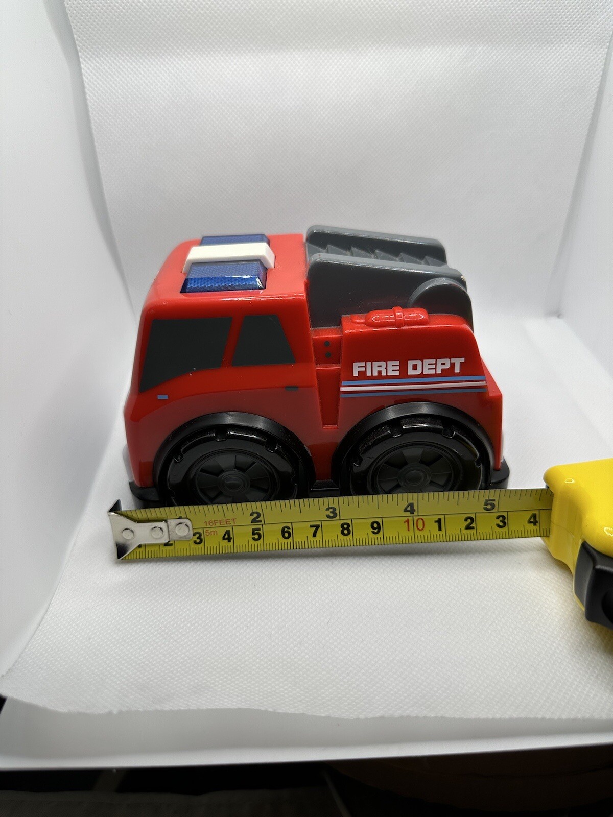 Manley Red Plastic Fire Dept Fire Truck 2009 Lights And Sound Works