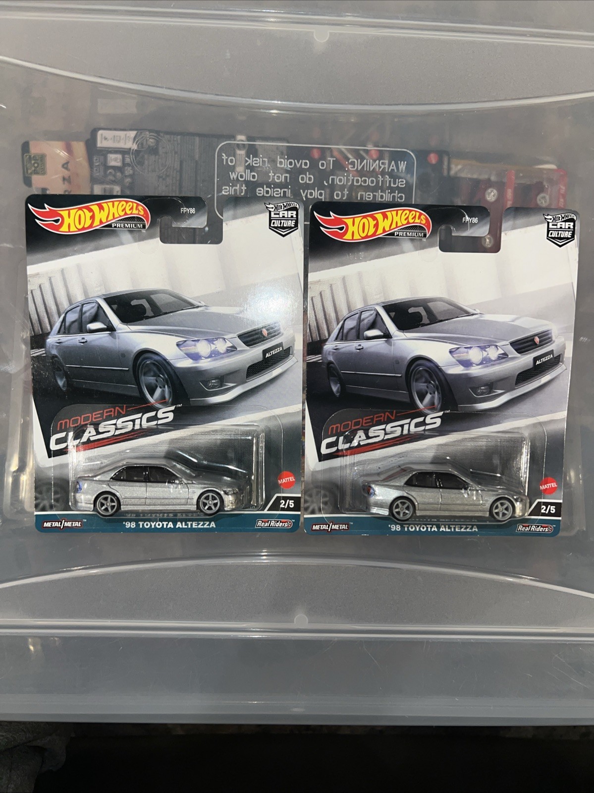 Lot Of 2 Hot Wheels 2024 Premium ‘98 Toyota Altezza Car Culture Modern Classics!