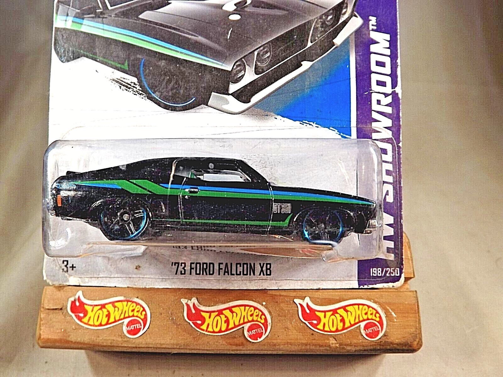 2013 Hot Wheels #198 HW Showroom-HW Garage ’73 FORD FALCON XB Black w/Blk Pr5 Sp