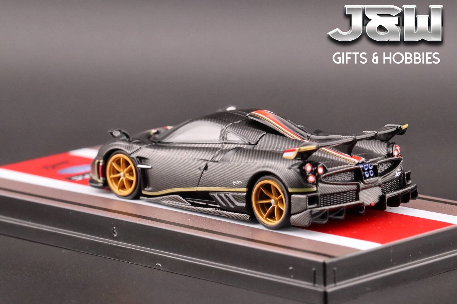 Tarmac Works Pagani Imola Limited Edition Matt Black Carbon Fiber 1/64