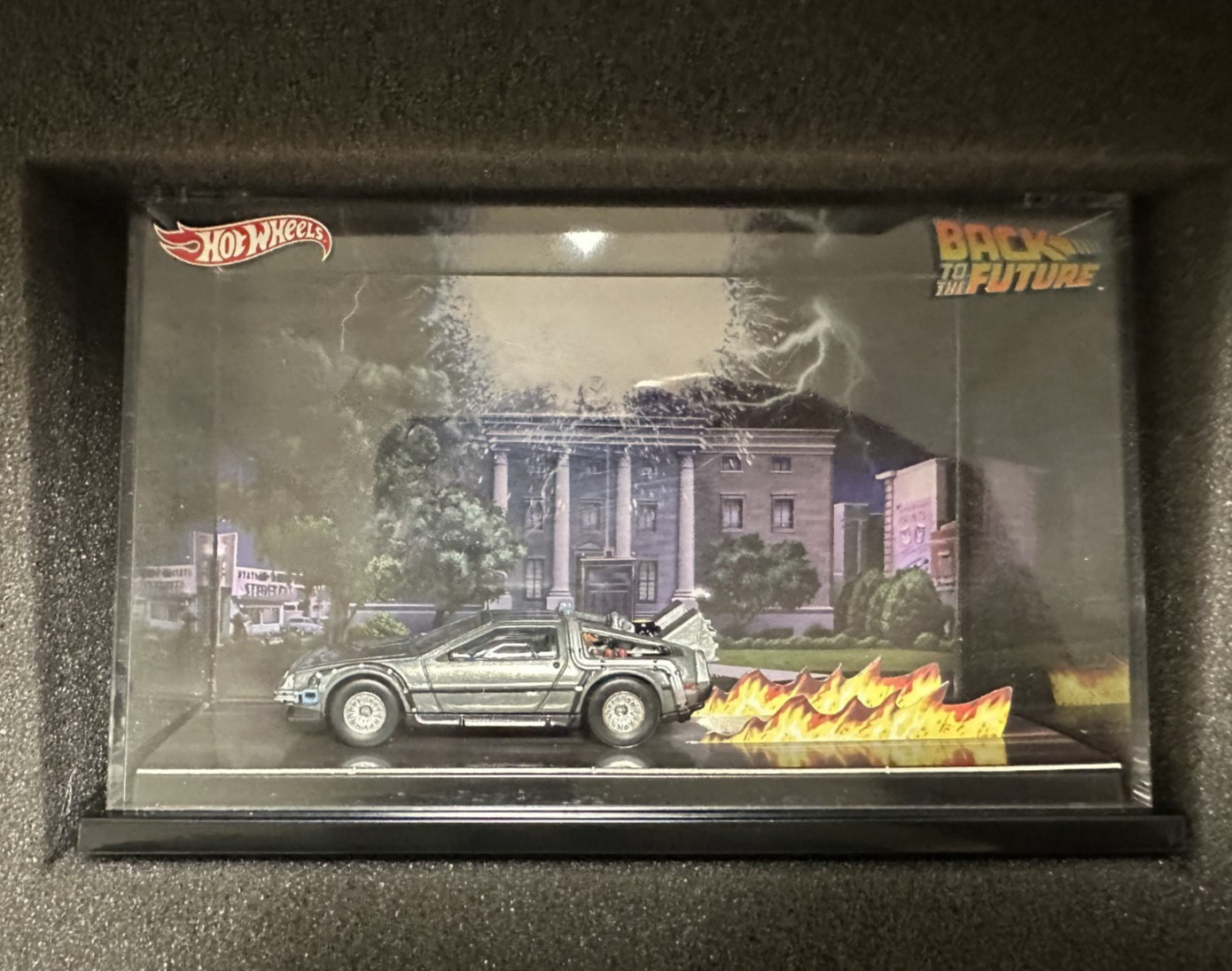 SDCC 2011 Hot Wheels Back To The Future DeLorean Time Machine Plutonium Case