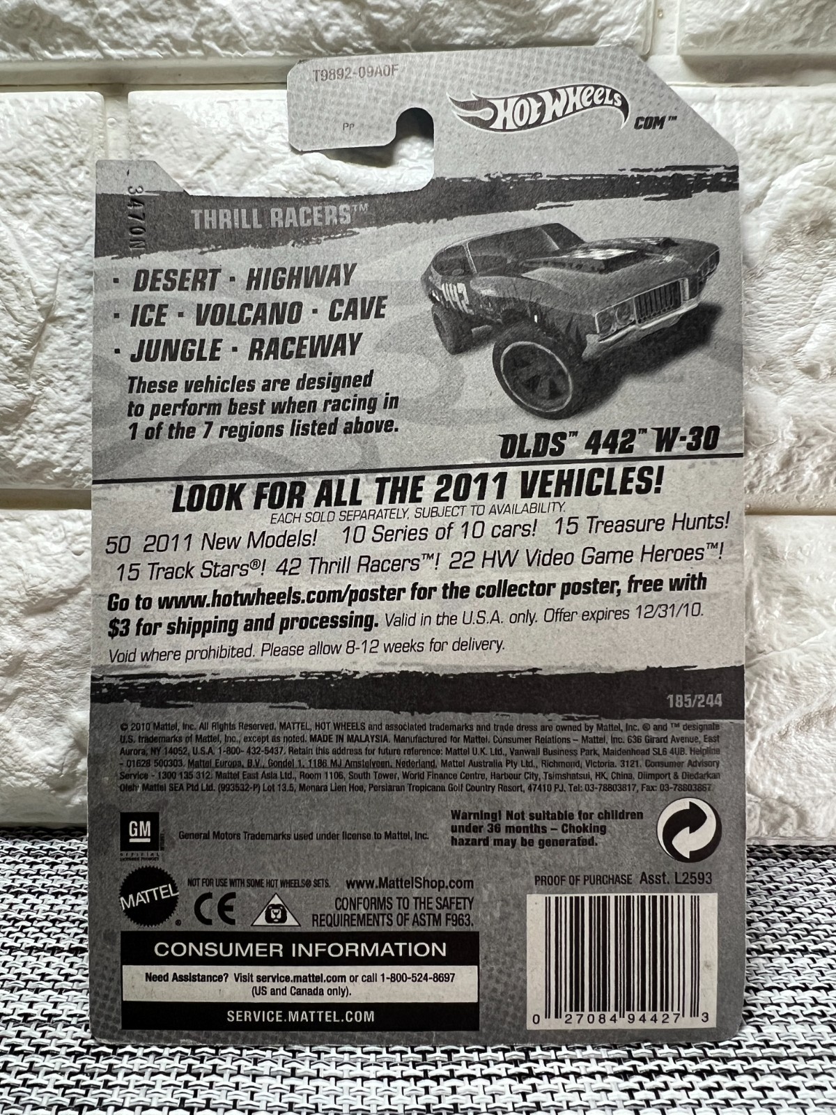 Hot Wheels Thrill Racers – Desert 5/6 Olds 442 W-30 185/244 Red (*)