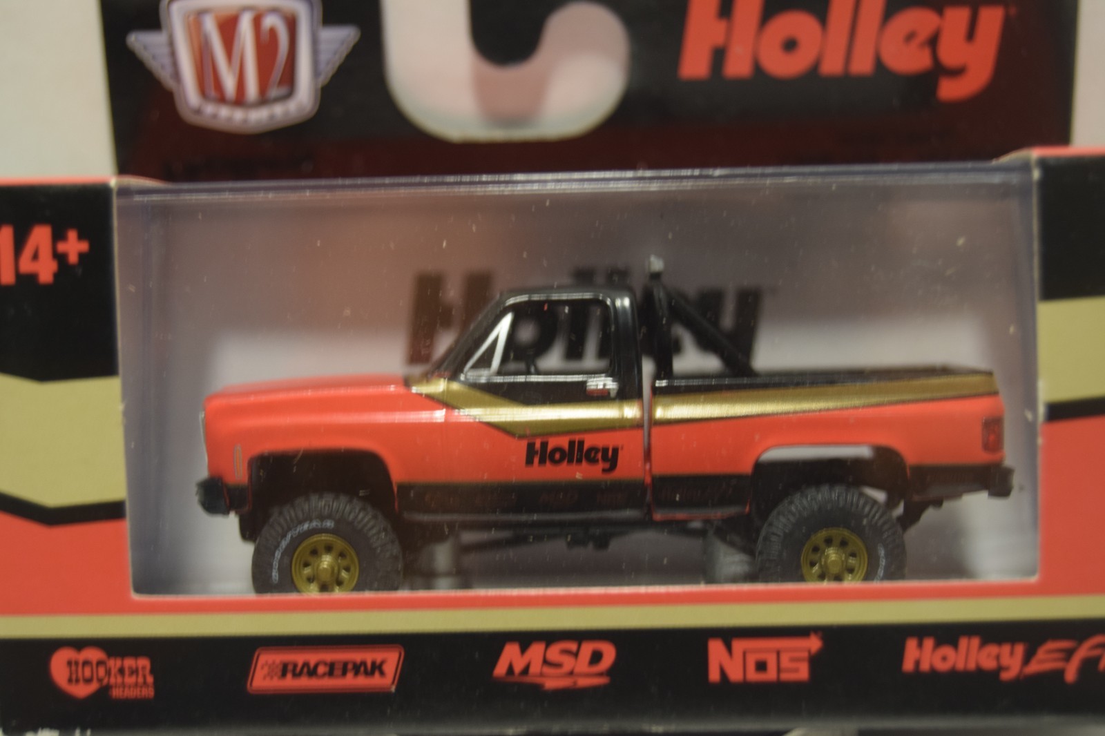 M2 HOLLY 1/64 1976 GMC SIERRA GRANDE 15 4X4 PICKUP TRUCK MULTI-COLOR as picture
