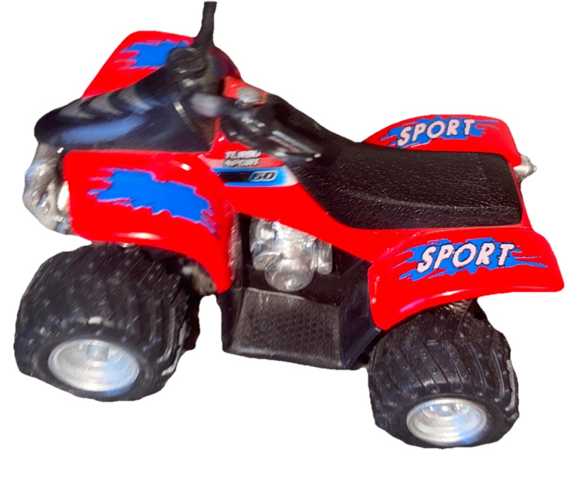 Kintoy Smart ATV Red Kinsmart 3506D Diecast Model Toy Pull Back Action *flaw