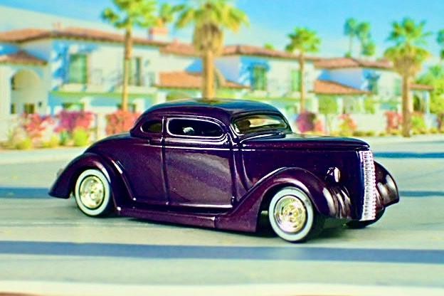 Slammed Old School 1936 Ford Flathead V8 Hot Rod Coupe 1/64 Scale Limited Edit S