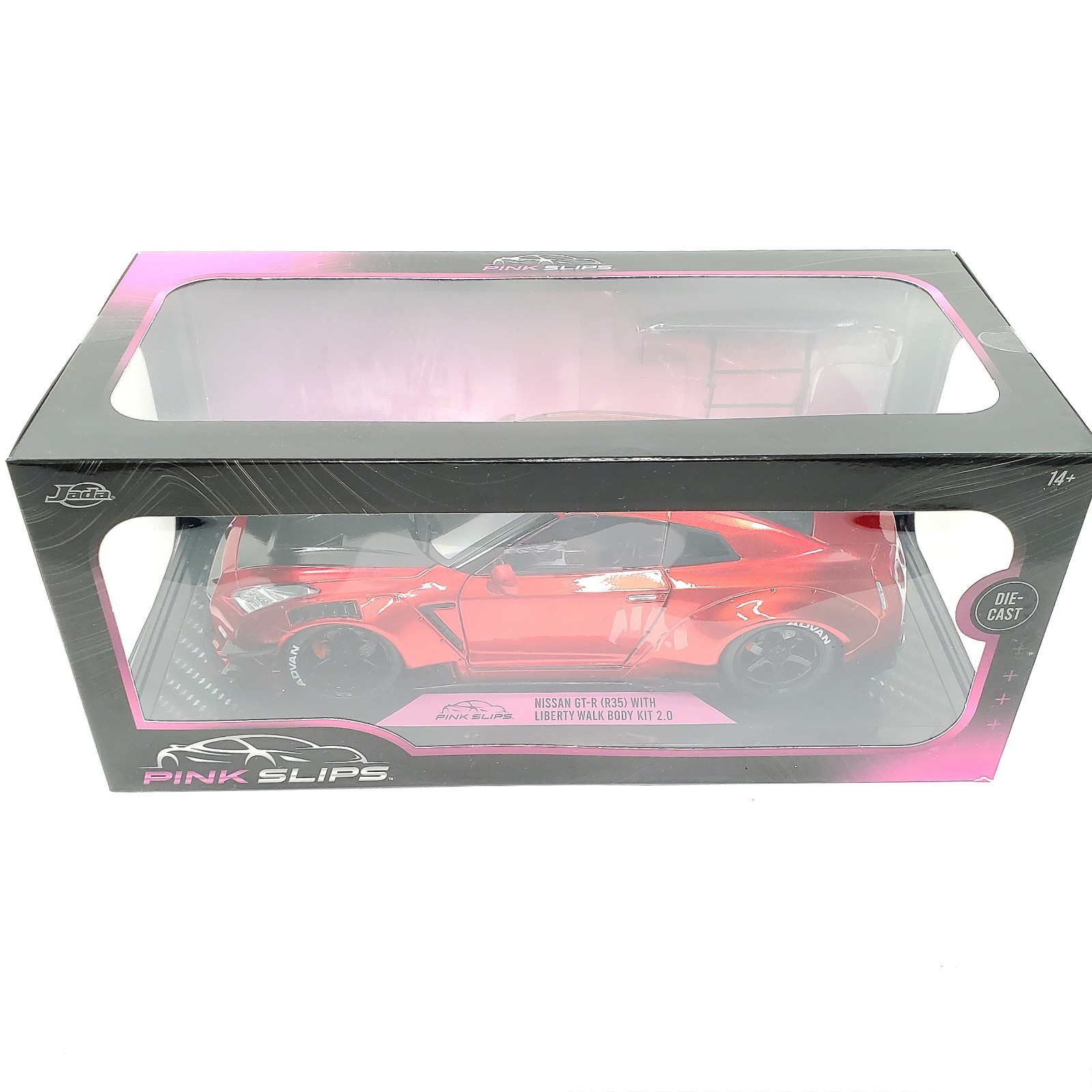 NEW 2025 Jada Pink Slips 1/18 Nissan GT-R R35 LBWK Liberty Walk Body Kit 2.0 Red