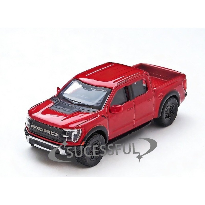 Bburago 1:64 Red 2024 Ford F-150 Raptor Pickup Truck Diecast Model