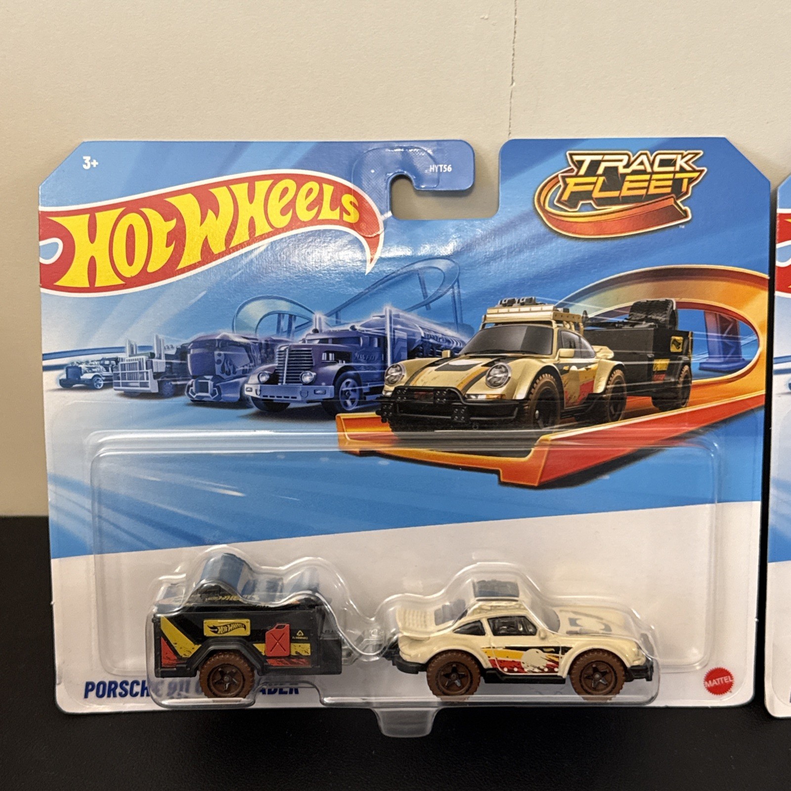 Hot Wheels Track Fleet Porsche 911 Off-Roader Lot Of Two Black & Tan Set