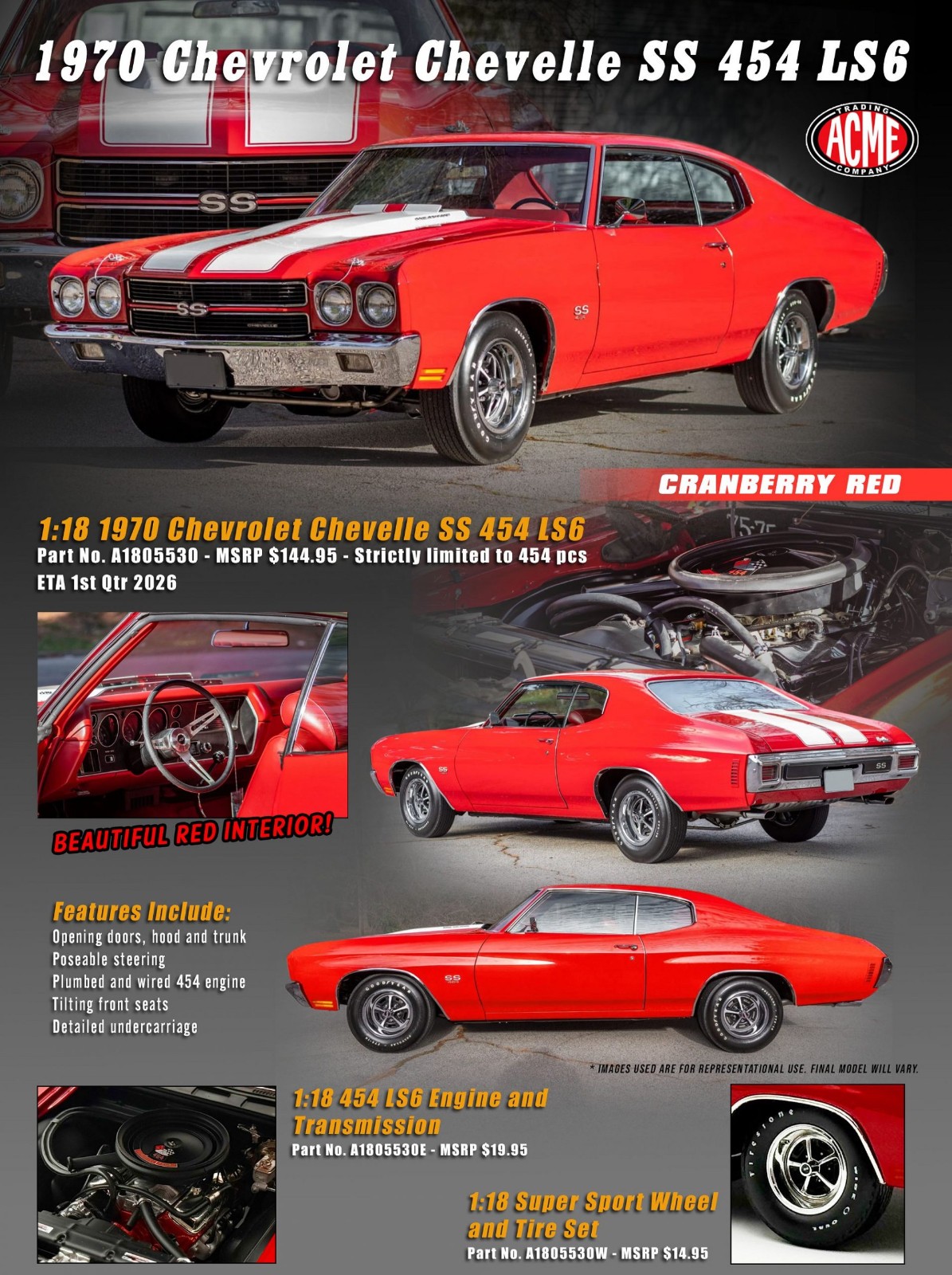 1970 Chevelle SS 454 – New arrival from Acme! – 1:18 Scale Die Cast