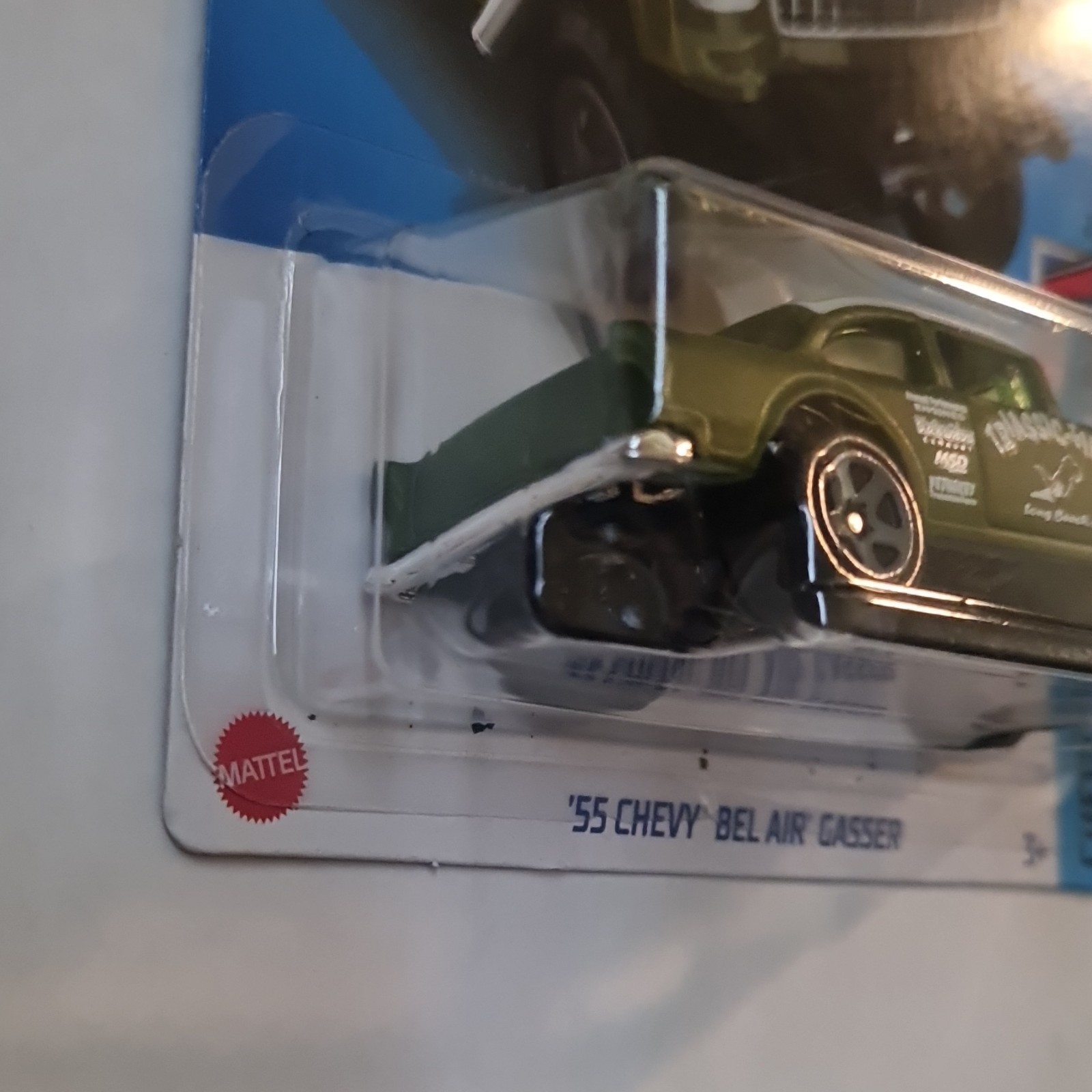 HOT WHEELS ‘55 Chevy Bel Air Gasser Comes with a free stand.
