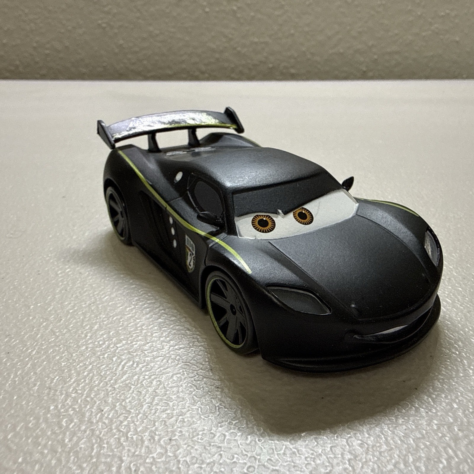 Disney Pixar Cars Lewis Hamilton Diecast Car Mattel Black And Yellow