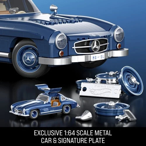 Mattel Brick Shop Hot Wheels Premium Series Building Set Mercedes-Benz 300 SL
