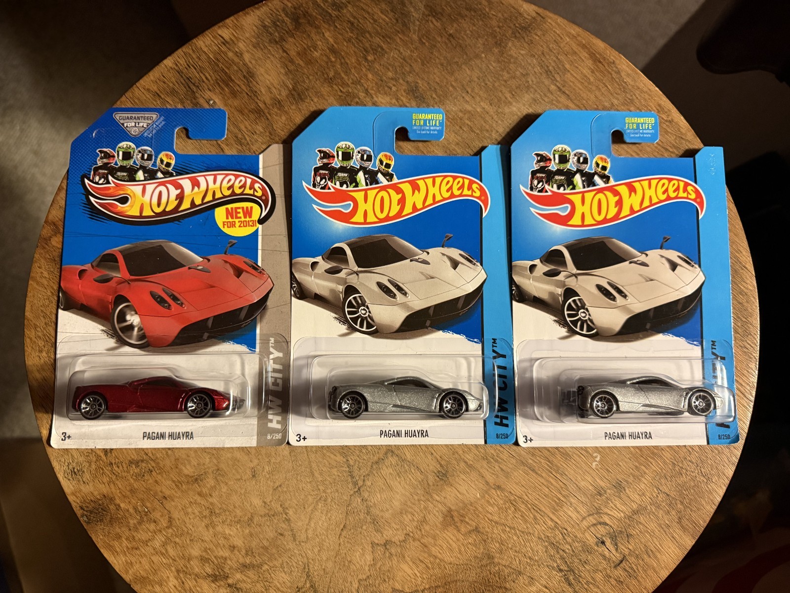 Hot Wheels Lot of 3 Pagani Huayra 2013 2 Silver and 1 Red