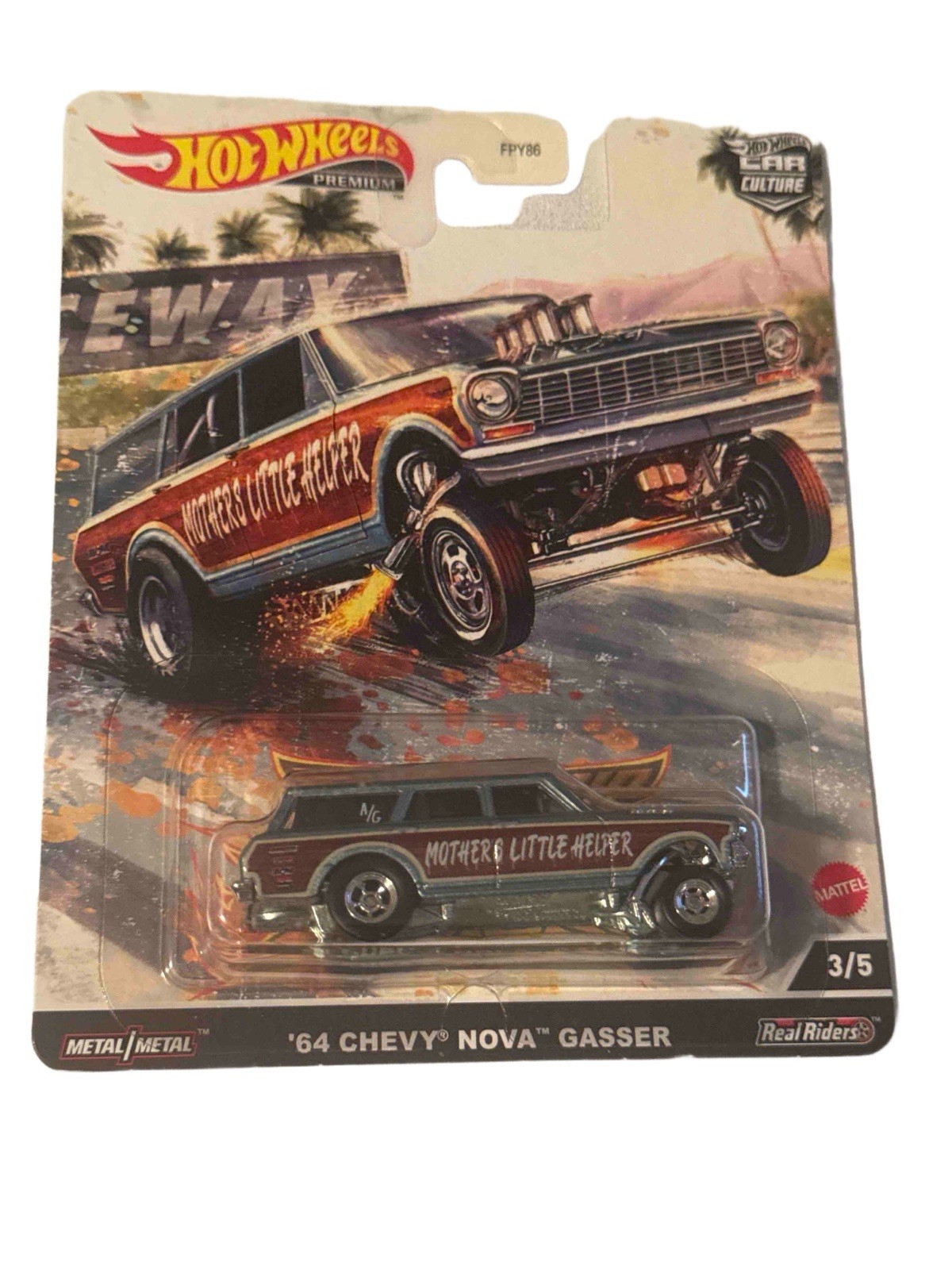 HOT WHEELS DRAG STRIP DEMONS CAR CULTURE 5 CAR SET MATTEL WILLYS DUSTER NOVA VW