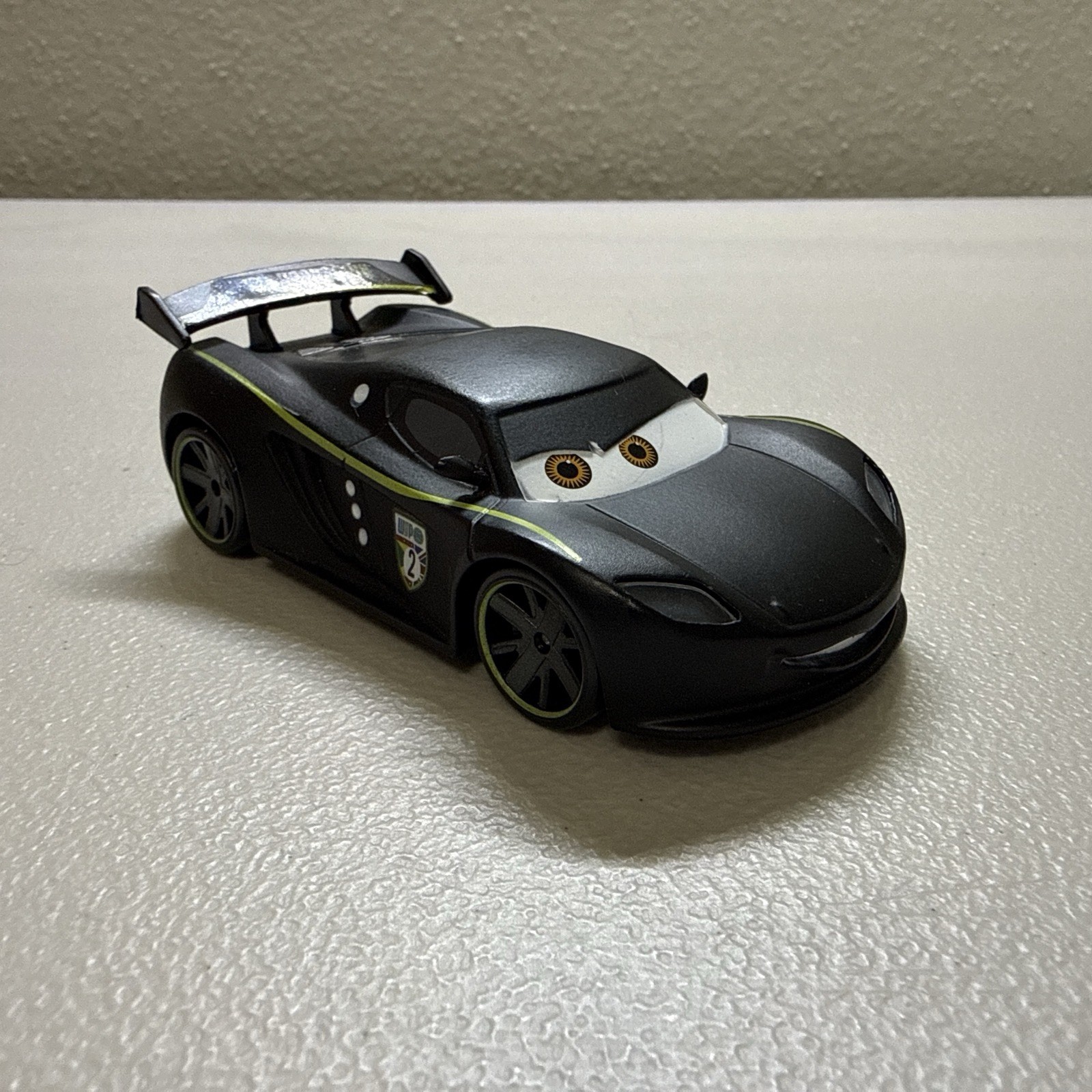 Disney Pixar Cars Lewis Hamilton Diecast Car Mattel Black And Yellow
