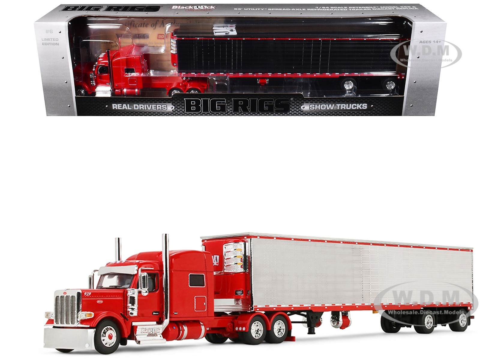 PETERBILT 589 W/SLEEPER & TRAILER BLACKJACK EXPRESS 1/64 DCP/FIRST GEAR 69-2170