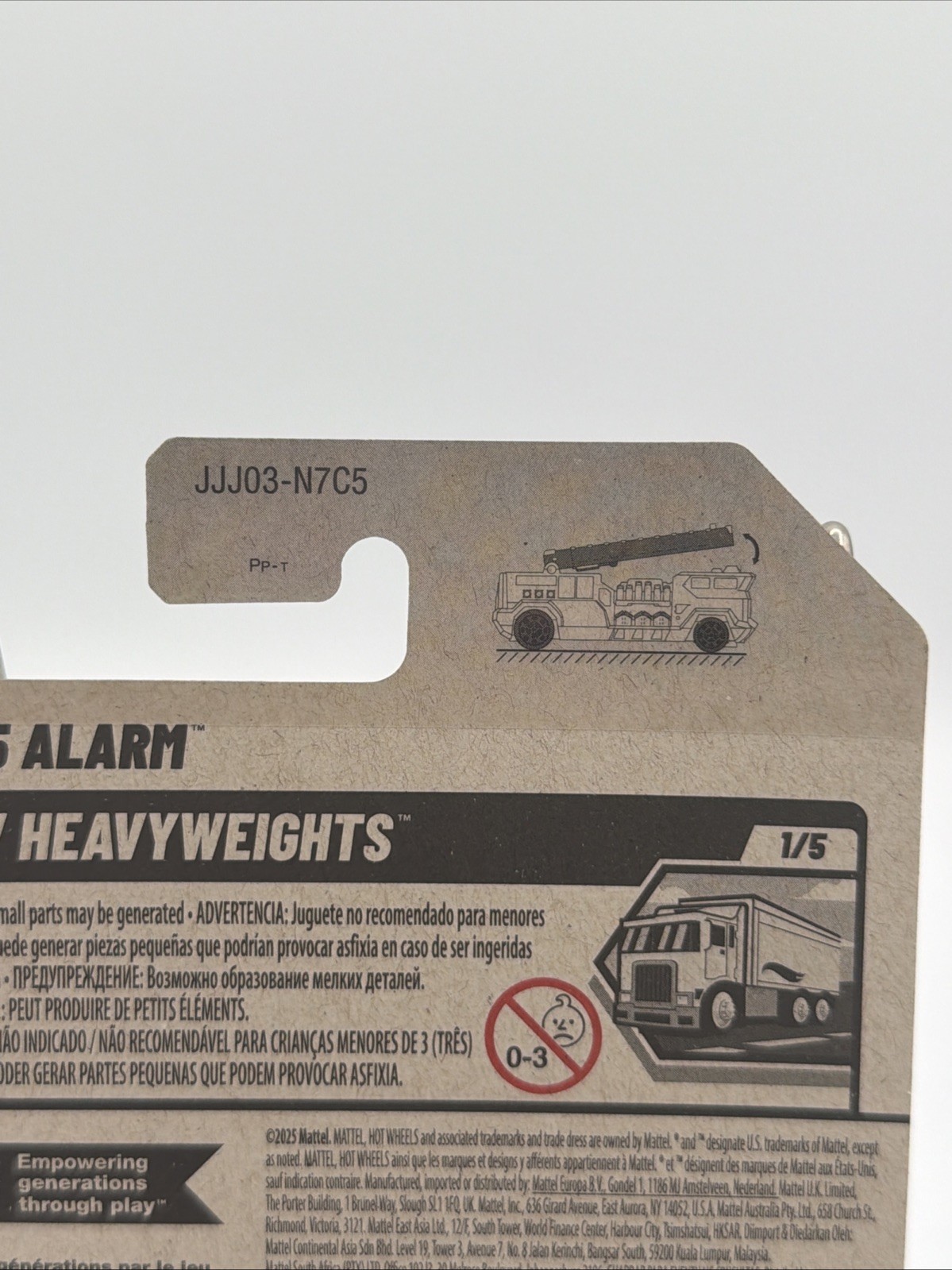 HOT WHEELS 2026 5 ALARM PURPLE 32/250 JJJ03 HW HEAVYWEIGHTS KEVIN CAO DESIGN