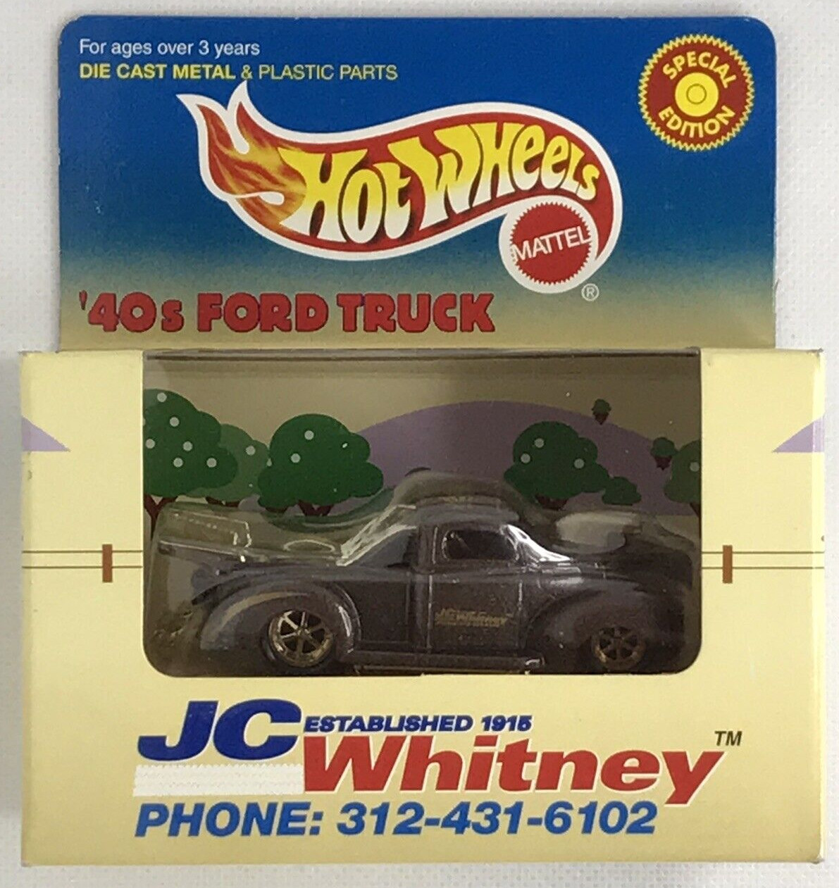 1998 Hot Wheels JC Whitney ’40s Ford Truck PC6 Wheels Special Edition Rare 23526