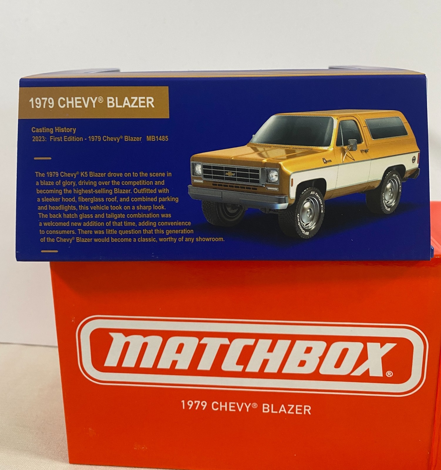 Matchbox Mattel Creations 1979 Chevy Blazer – Collectible Diecast Sparkle Gold